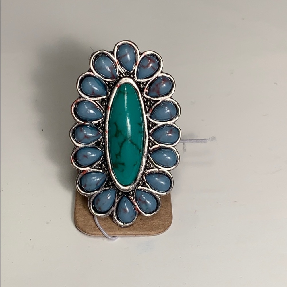 Silver Tone Bohemian Inspired Blossom Ring - Picture 5 of 6